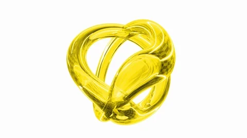 3d abstract object rotating like liquid form. 4k seamless loop animation footage Video stock 110769737