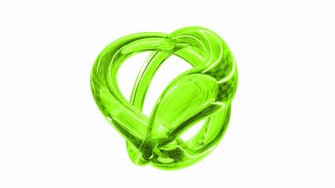 3d abstract object rotating like liquid form. 4k seamless loop animation footage Video stock 110770077