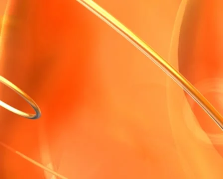 3D Abstract Orange Pebbles and Rings Loop Vídeo Stock 8938498