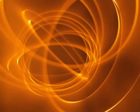 3D Abstract Orange Rings Loop Stock Footage 8940122