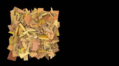 3d abstract orange spiked shape on black Stock Footage 35153901