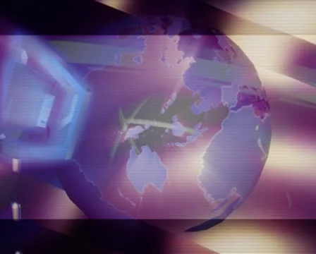 3D Abstract Orbiting Earth Loop Stock Footage 8945095