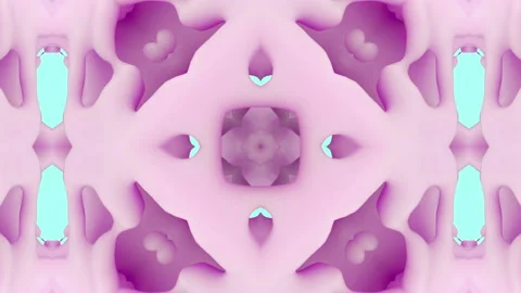 3d abstract ornate decorative background. Hypnotic trendy kaleidoscope. Stock Footage 119567864
