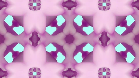 3d abstract ornate decorative background. Hypnotic trendy kaleidoscope. Stock Footage 119567950