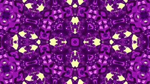 3d abstract ornate decorative background. Hypnotic trendy kaleidoscope. Stock Footage 119645820