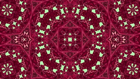 3d abstract ornate decorative background. Hypnotic trendy kaleidoscope. Stock Footage 119646133