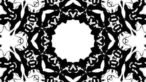 3d abstract ornate decorative background. Hypnotic trendy kaleidoscope. Stock Footage 119882033