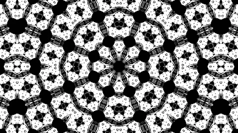 3d abstract ornate decorative background. Hypnotic trendy kaleidoscope. Stock Footage 120287917