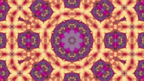 3d abstract ornate decorative background. Hypnotic trendy kaleidoscope. Stock Footage 120532826