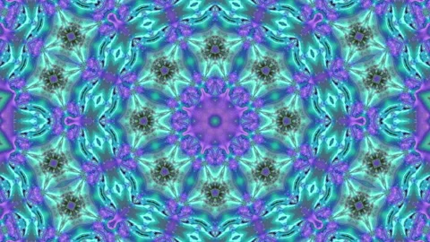 3d abstract ornate decorative background. Hypnotic trendy kaleidoscope. Stock Footage 120533553