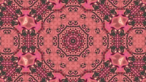 3d abstract ornate decorative background. Hypnotic trendy kaleidoscope. Stock Footage 120740368