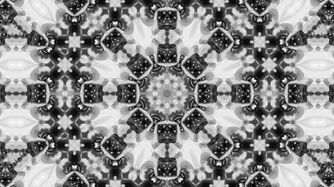 3d abstract ornate decorative background. Hypnotic trendy kaleidoscope. Stock Footage 120740626