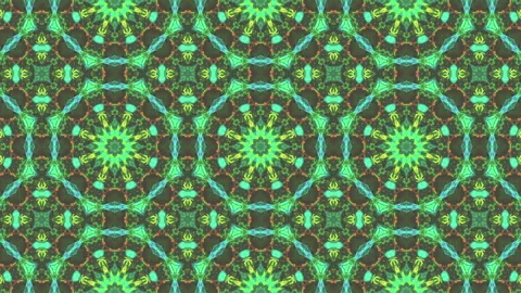 3d abstract ornate decorative background. Hypnotic trendy kaleidoscope. Stock Footage 120791058