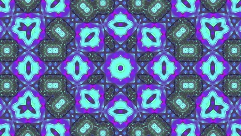 3d abstract ornate decorative background. Hypnotic trendy kaleidoscope. Stock Footage 120791386