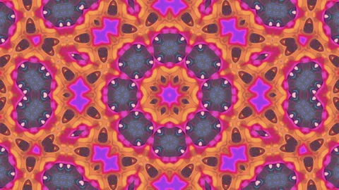 3d abstract ornate decorative background. Hypnotic trendy kaleidoscope. Stock Footage 120791490