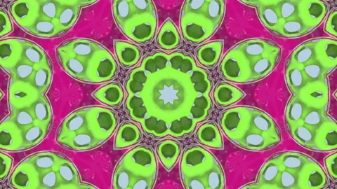 3d abstract ornate decorative background. Hypnotic trendy kaleidoscope. Stock Footage 121338072