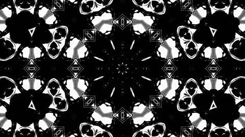 3d abstract ornate decorative background. Hypnotic trendy kaleidoscope. Stock Footage 121338534