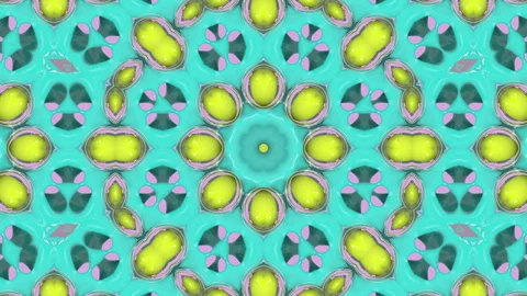 3d abstract ornate decorative background. Hypnotic trendy kaleidoscope. Stock Footage 121338596
