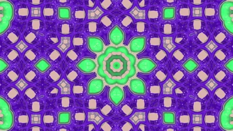 3d abstract ornate decorative background. Hypnotic trendy kaleidoscope. Stock Footage 121339758