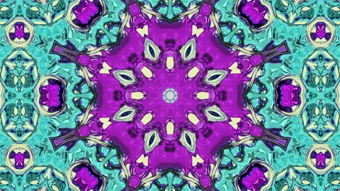 3d abstract ornate decorative background. Hypnotic trendy kaleidoscope. Stock Footage 121372531