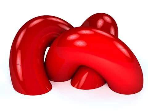 3d abstract over white background. 스톡 일러스트