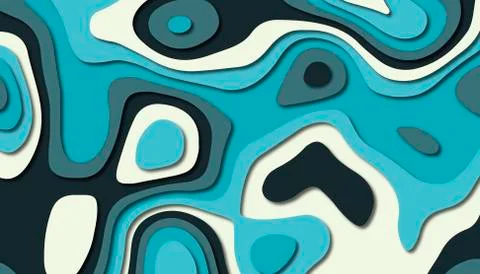 3D abstract paper art style, design layout for business presentations, flyers Stock Illustration