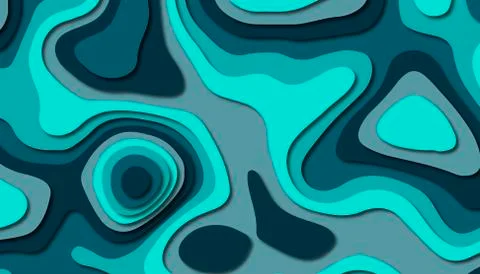 3D abstract paper art style, design layout for business presentations, flyers Stock Illustration