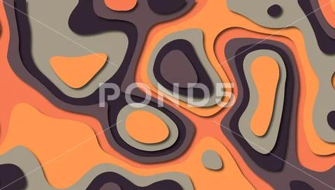 3D abstract paper art style, design layout for business presentations, flyers Stock Illustration