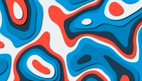 3D abstract paper art style, design layout for business presentations, flyers Stock Illustration