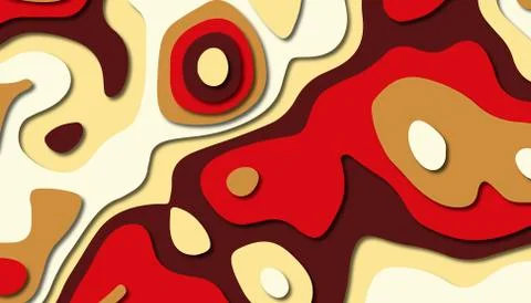 3D abstract paper art style, design layout for business presentations, flyers Stock Illustration