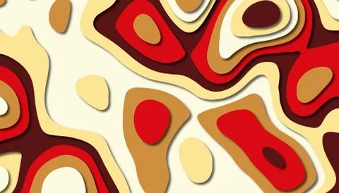 3D abstract paper art style, design layout for business presentations, flyers Stock Illustration