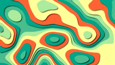 3D abstract paper art style, design layout for business presentations, flyers Stock Illustration