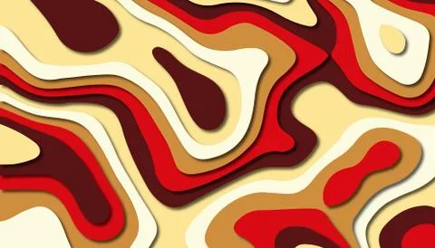 3D abstract paper art style, design layout for business presentations, flyers Stock Illustration
