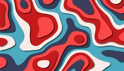 3D abstract paper art style, design layout for business presentations, flyers Stock Illustration
