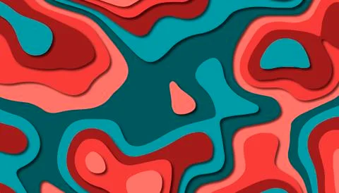 3D abstract paper art style, design layout for business presentations, flyers Stock Illustration