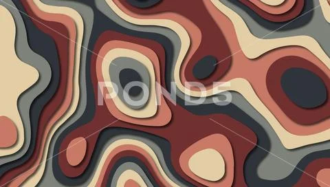 3D abstract paper art style, design layout for business presentations, flyers Stock Illustration