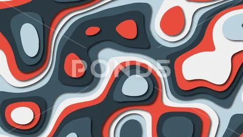 3D abstract paper art style, design layout for business presentations, flyers Stock Illustration