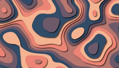 3D abstract paper art style, design layout for business presentations, flyers Stock Illustration
