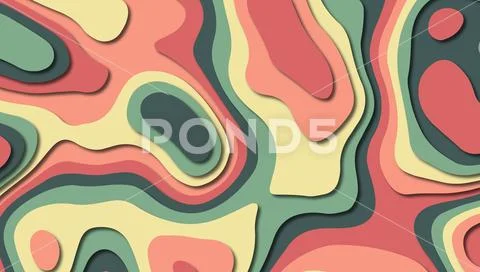 3D abstract paper art style, design layout for business presentations, flyers Stock Illustration