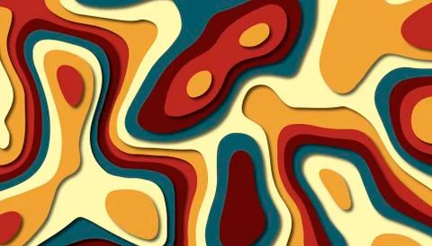 3D abstract paper art style, design layout for business presentations, flyers Stock Illustration