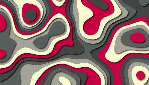 3D abstract paper art style, design layout for business presentations, flyers Stock Illustration