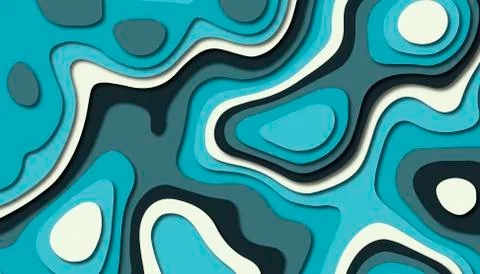 3D abstract paper art style, design layout for business presentations, flyers Stock Illustration