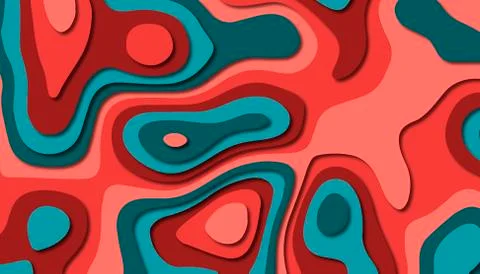 3D abstract paper art style, design layout for business presentations, flyers Stock Illustration