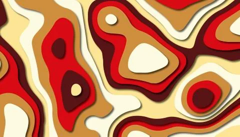 3D abstract paper art style, design layout for business presentations, flyers Stock Illustration