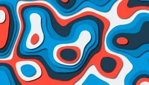 3D abstract paper art style, design layout for business presentations, flyers Stock Illustration