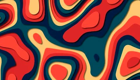 3D abstract paper art style, design layout for business presentations, flyers Stock Illustration