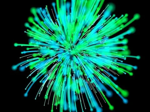 3D Abstract Particles Illustrazione stock