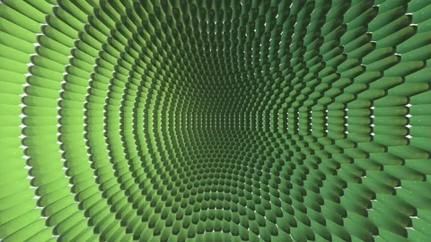 3D Abstract Pattern Green Scales Loop Stock Footage 83870261