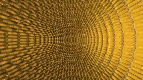 3D Abstract Pattern Orange Scales with Reflections Loop Stock Footage 83872679