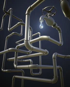 3d abstract pipes Illustrazione stock